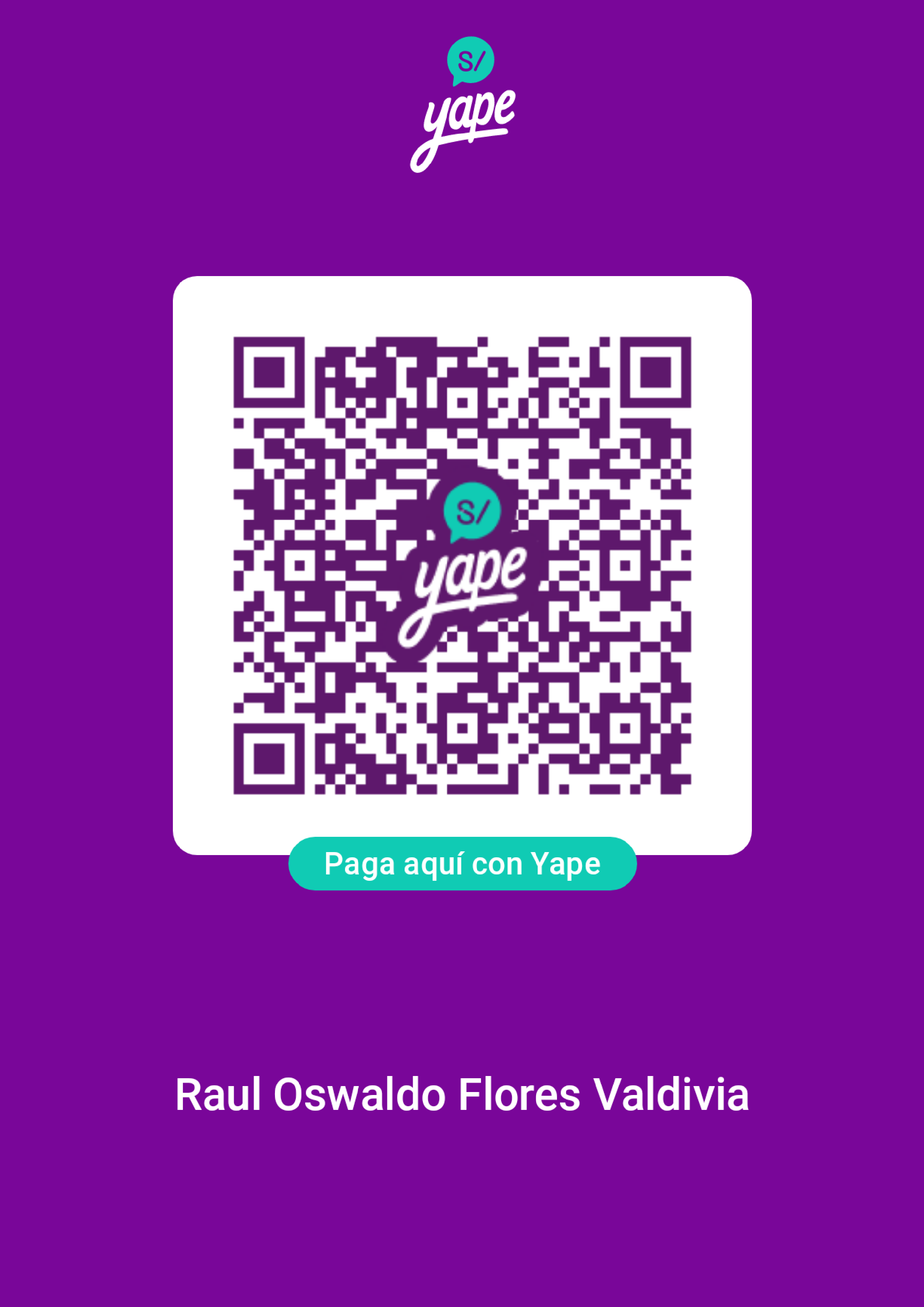 Código QR de Yape o Plin